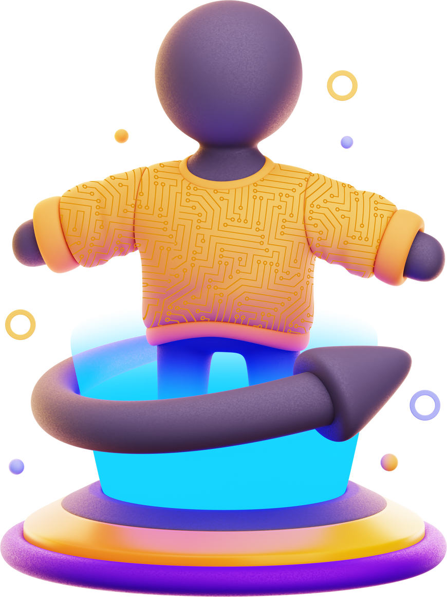 virtual clothing 3d icon illustration